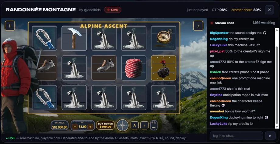 Alpine Ascent, a machine built on TILT