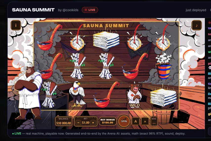 Sauna Summit, a machine built on TILT