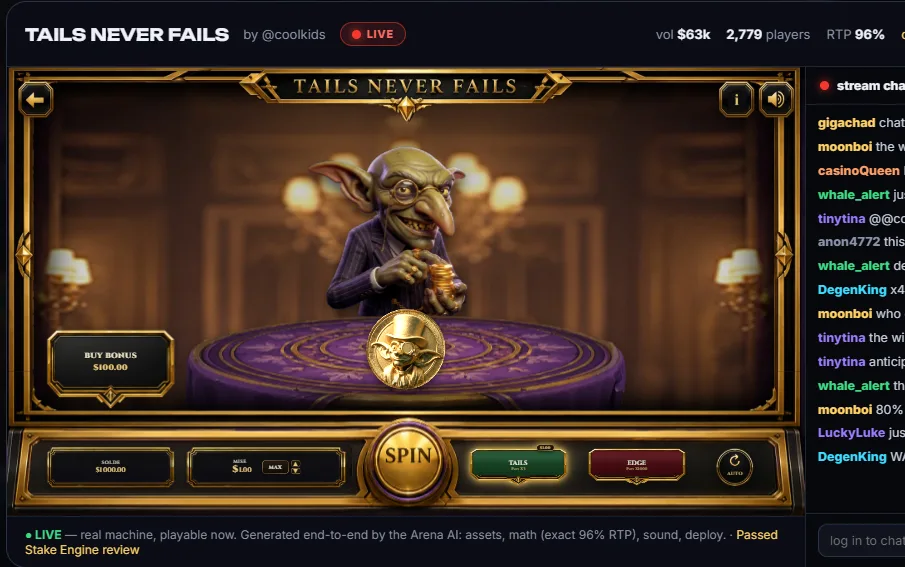 Tails Never Fails, a machine built on TILT
